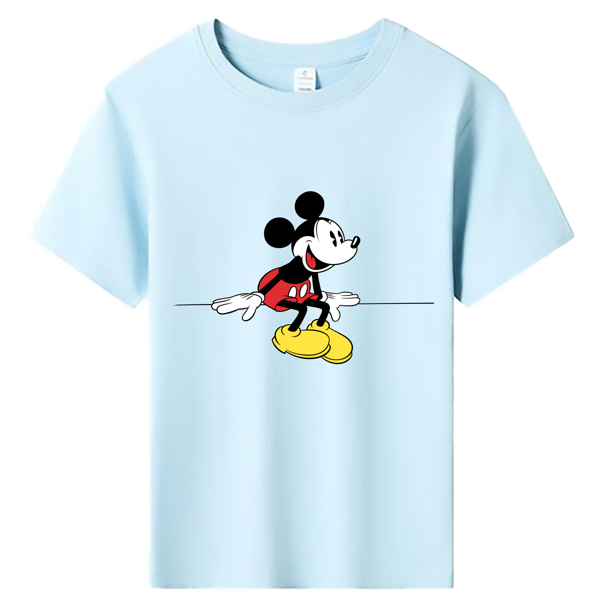 ミッキーマウス Mickey Mouse 綿100％キッズTシャツ（フロントプリント）